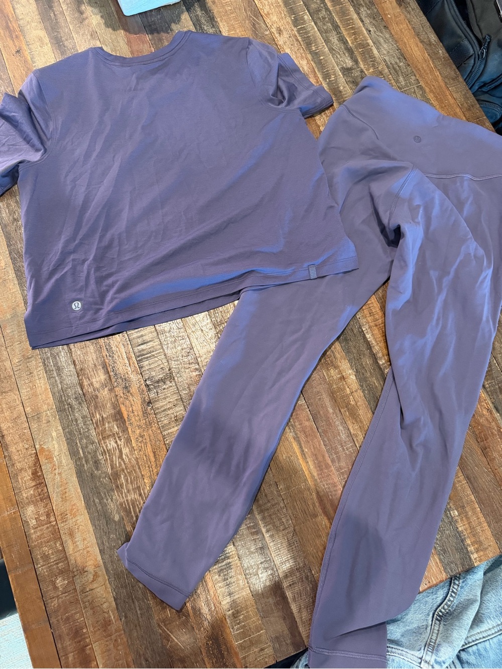 lululemon athletica Purple High-Waist Leggings and Tee Set
